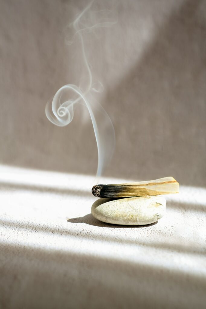 Cozy mood. Esoteric objects for meditation, antistress, relaxation and spiritual practice, yoga.